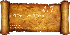 Ládi Terézia névjegykártya